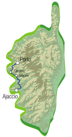 Itinéraire Ajaccio - Porto itineraire